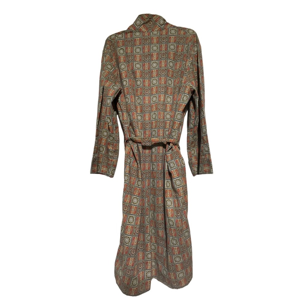 McKenzie Imperial Women's Long Sleeve Tie Front Open Coverup‎ Robe Brown Size L - Picture 4 of 4